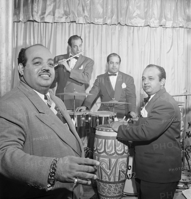 Portrait of Noro Morales, Ismael Morales, and Humberto López Morales, Glen Island Casino, N.Y., 1947 Creator: William Paul Gottlieb.