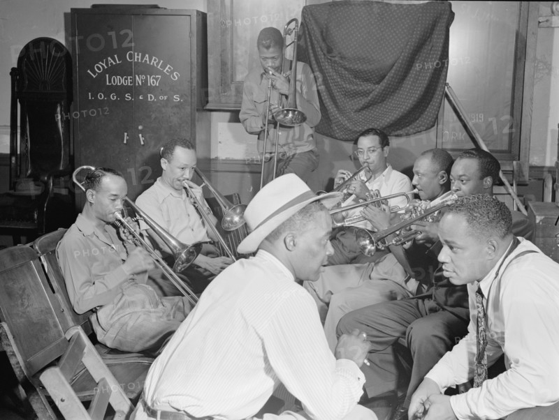 Portrait of Joe Thomas and Eddie Wilcox, Loyal Charles Lodge No. 167, New York, N.Y., ca. Oct. 1947. Creator: William Paul Gottlieb.