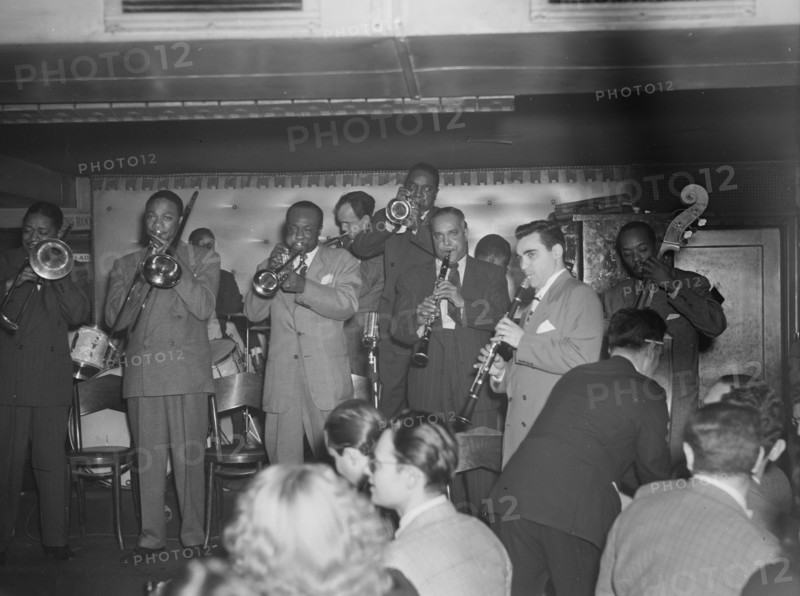 Portrait of Sol (Solomon) Yaged, Jimmy Jones(?), and John (O.) Levy(?), Jimmy Ryan's..., N.Y., 1946. Creator: William Paul Gottlieb.