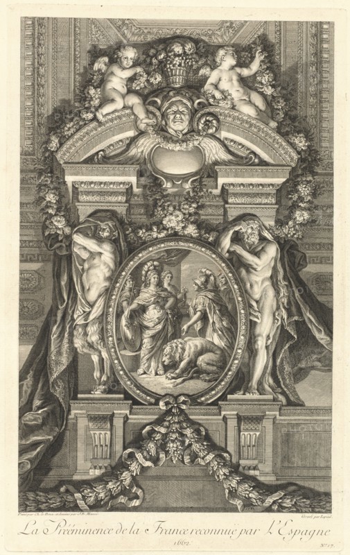 La Prééminence de la France reconnue par l'Espagne 1662 (The Preeminance..., [pl. 17], pub.1752