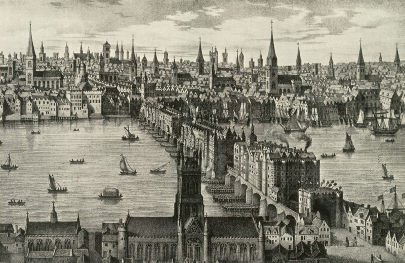 The Old Bridge, The Only Bridge Over the Thames Until 1750, Stood for Six and a Half Cent...', 1937