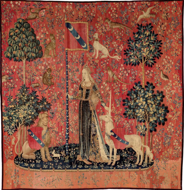 Le Toucher, tenture de la Dame à la licorne, c. 1500. Creator: Anonymous master.