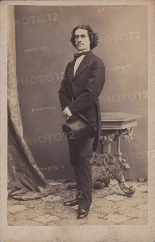 Portrait of the composer Josef Strauss (1827-1870). Creator: Schrank, Ludwig (1828-1905).
