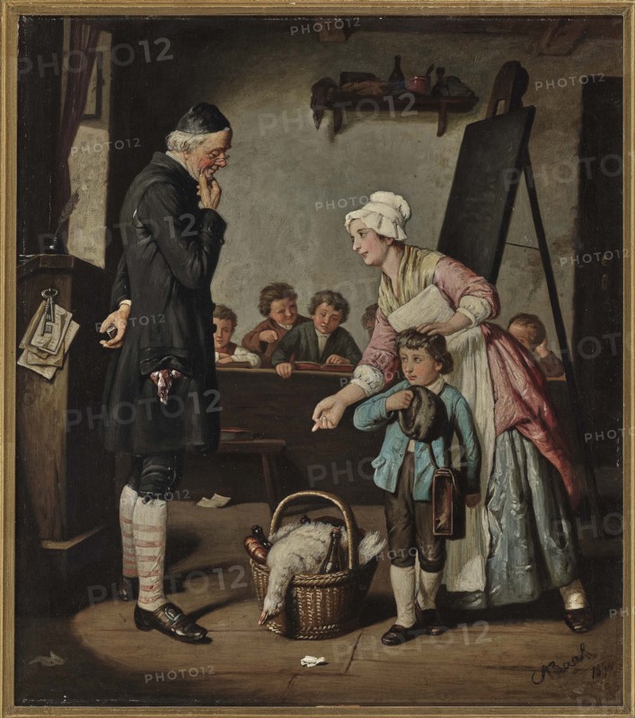 A little gift, 1874. Creator: Bach, Alois (1809-1893).
