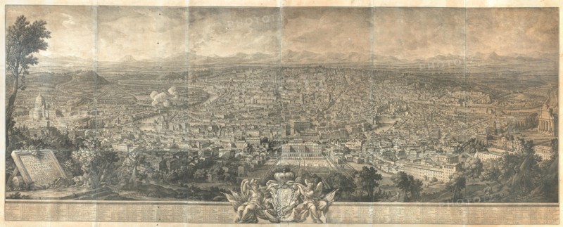 Prospetto dell'Alma Città di Roma visto dal Monte Gianciolo, c. 1750. Creator: Vasi, Giuseppe (1710-1782).