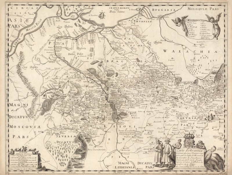 Map of Ukraine, 1660. Creator: Le Vasseur de Beauplan, Guillaume (ca 1600-1673).