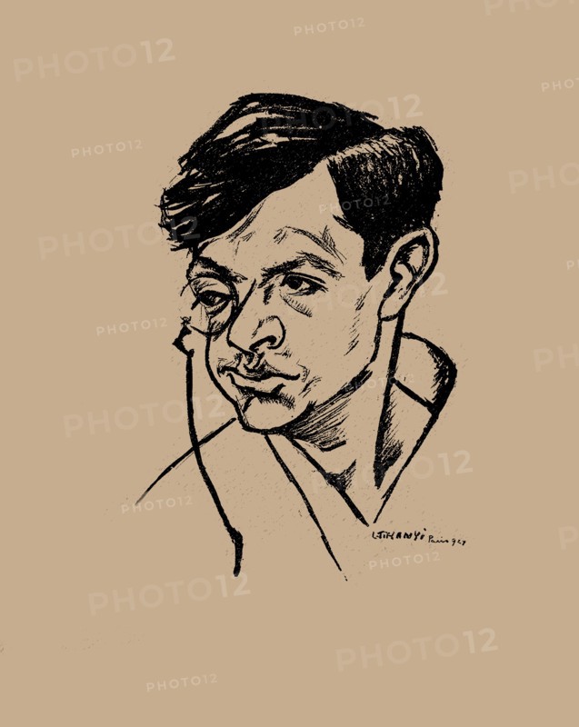 Portrait of Tristan Tzara (1896-1963), 1927. Creator: Tihanyi, Lajos (1885-1938).