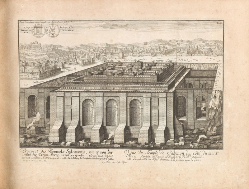 Solomon's Temple. From "Entwurff einer historischen Architektur", 1725. Creator: Fischer von Erlach, Johann Bernhard (1656-1723).