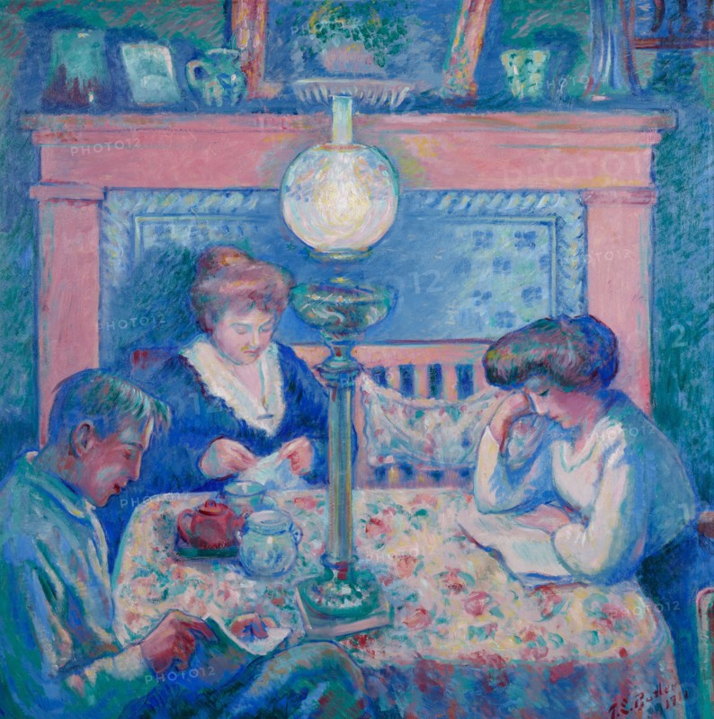 Interior After Dinner, 1911. Creator: Butler, Theodore Earl (1860-1936).