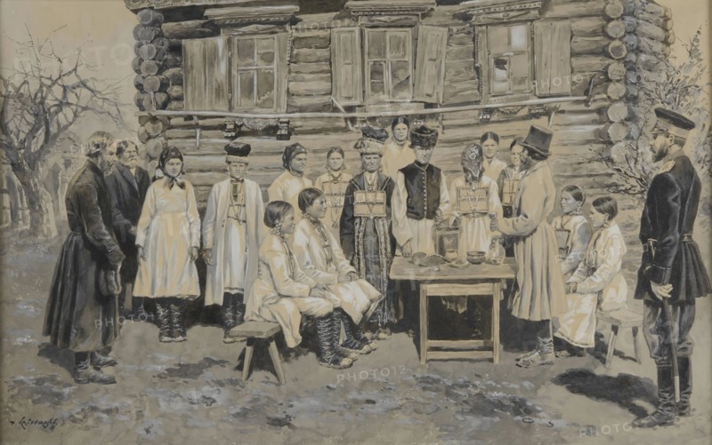 Russian Wedding, 19th century. Creator: Kaufmann, D. (active End of the 19th cen.).