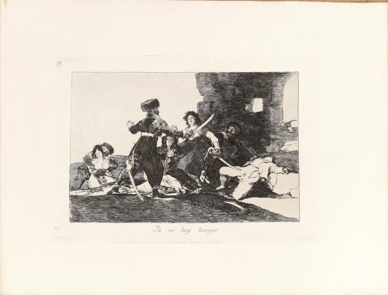 Los Desastres de la Guerra (The Disasters of War), Plate 19: Ya no hay tiempo..., 1810s. Creator: Goya, Francisco, de (1746-1828).