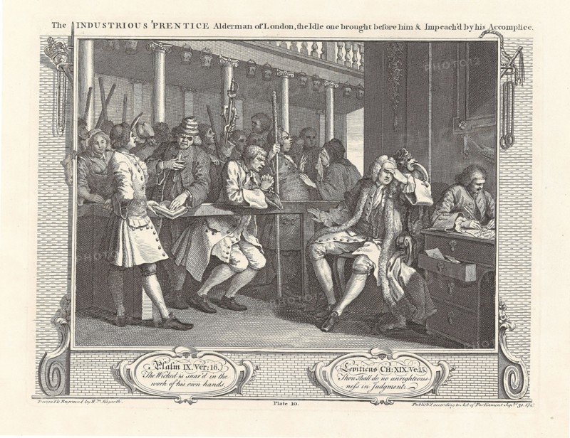 Series "Industry and Idleness", Plate 10: The Industrious 'Prentice Alderman of London..., 1747. Creator: Hogarth, William (1697-1764).