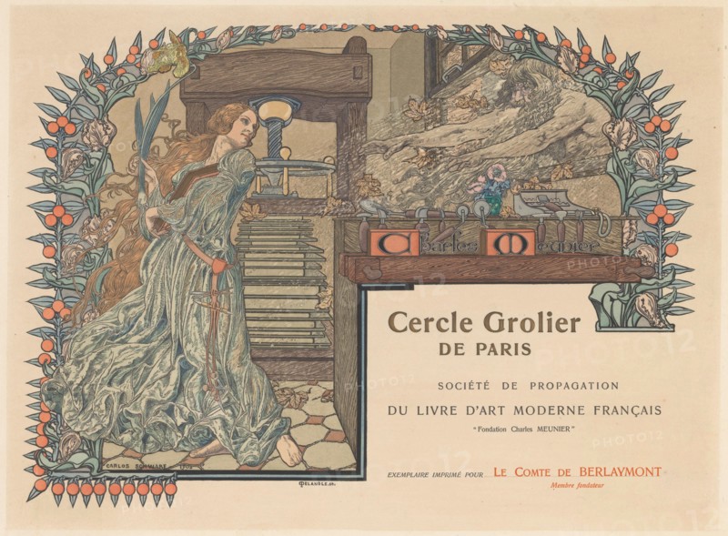 Cercle Grolier de Paris, 1903. Creator: Schwabe, Carlos (1866-1926).