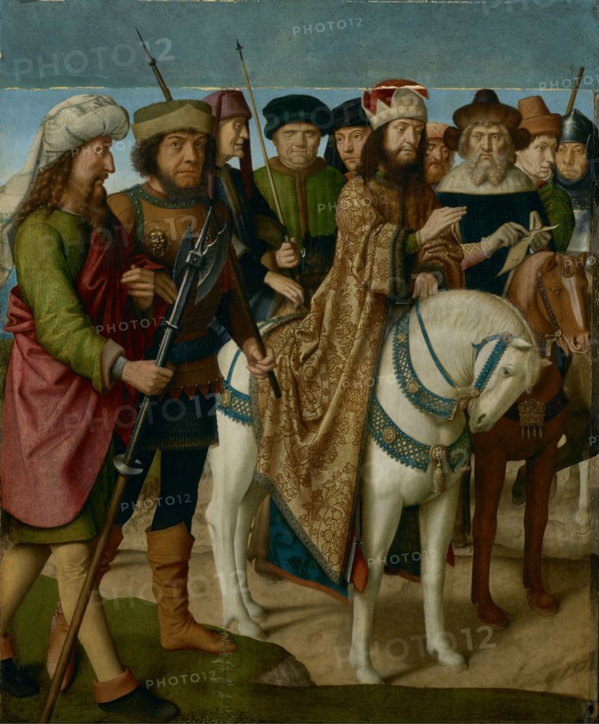 Christ Nailed to the Cross (Pilate's Dispute with the High Priest), 1480-1485. Creator: David, Gerard (ca. 1460-1523).