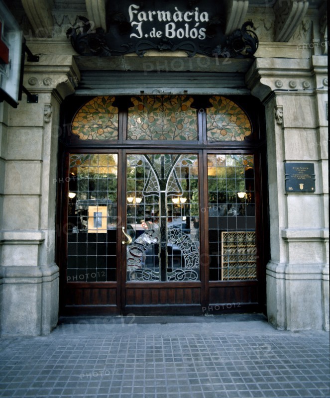 Detail of the entrance door of the 'Bolós 'pharmacy on the Rambla de Catalunya - Valencia, 19th cent Creator: Antoni de Falguera i Sivilla (1876-1947).