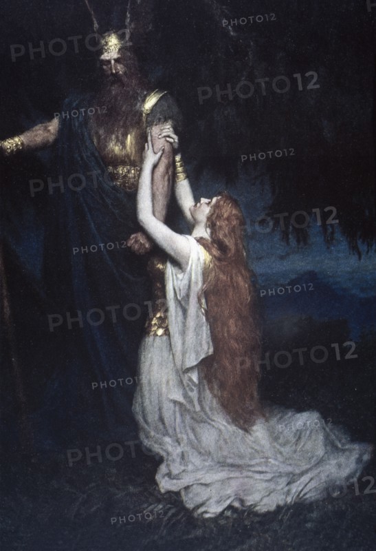 Scene from the play 'La Walkiria', by Richard Wagner, composed in 1872, 1908. Creator: Leeke, Ferdinand (1859-1923).