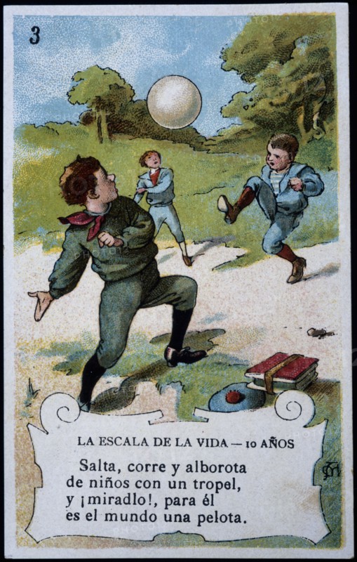 Collection of stickers 'Scale of life' number 3, 20th century. Creator: Mestres, Apeles (1854 - 1936).