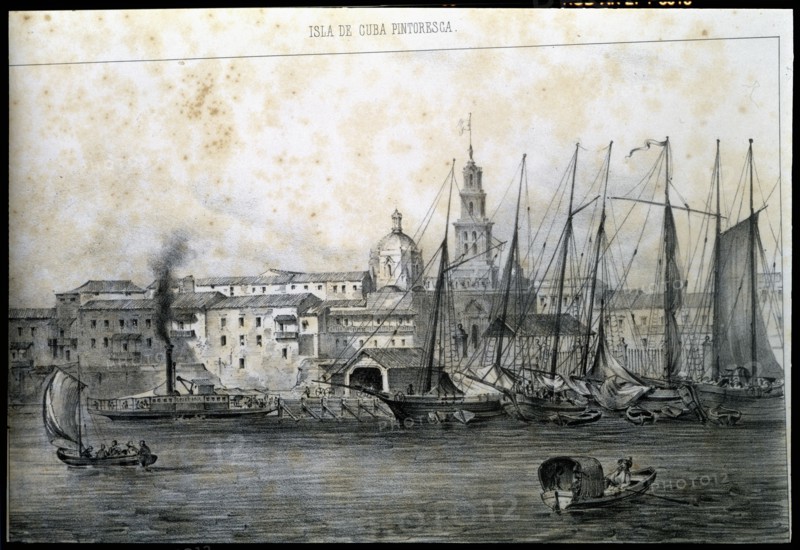 San Francisco Pier in Havana, 1840. Creator: Mialhe, Federico (1810-1881).