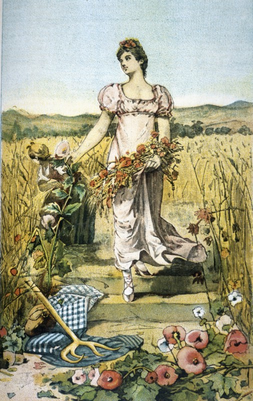 Poster with 'Allegory of Summer', 1889. Creator: Mendez Bringas, Narciso (1866-1933).