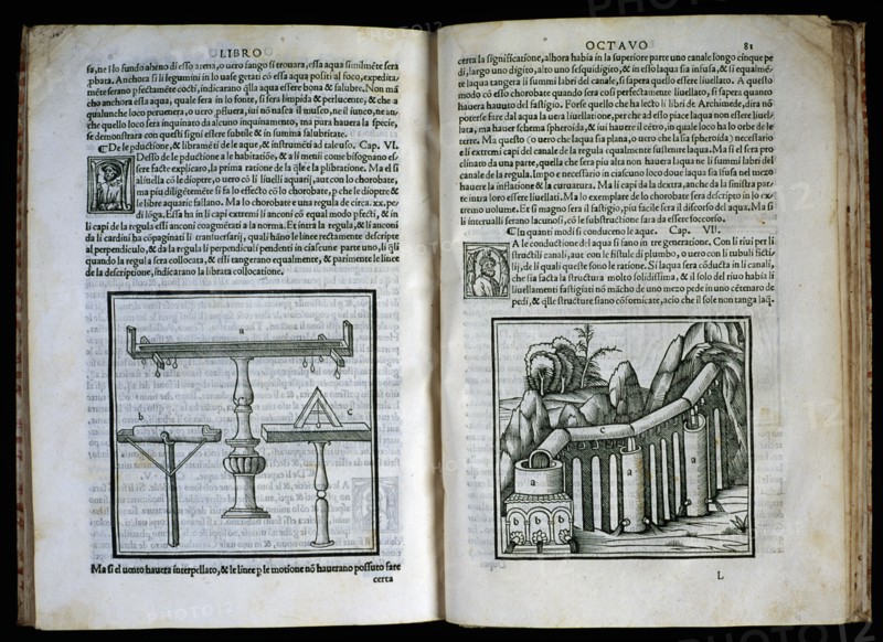 Pages of 'Architecture traducto di latino in vulgare dal vero exemplare' by M. Vitrubio Polion, 1524 Creator: Vitrubio Polion, Marc (75 bC - 10 bC.).