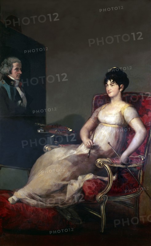 The XII Marchioness of Villafranca painting her husband, 1804. Creator: Goya y Lucientes, Francisco de (1746-1828) .