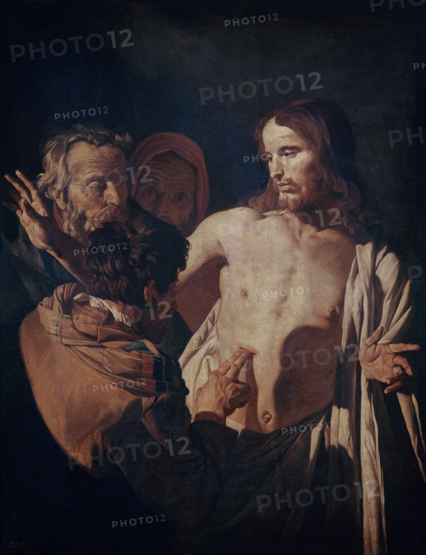 The Unbelief of St. Thomas, 17th century. Creator: Stom, Matthias ((1600-1650).