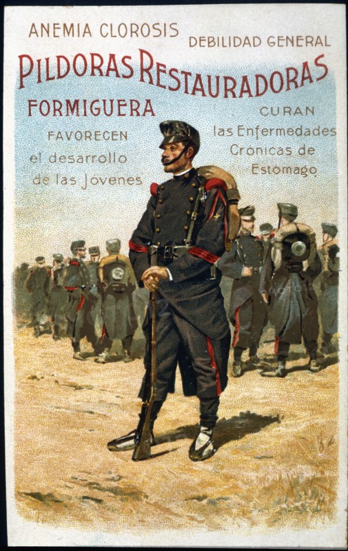 Pharmaceutical product advertising brochure 'Formiguera Restorative Pills', 1902. Creator: Cusachs i Cusachs, José (1850-1909).
