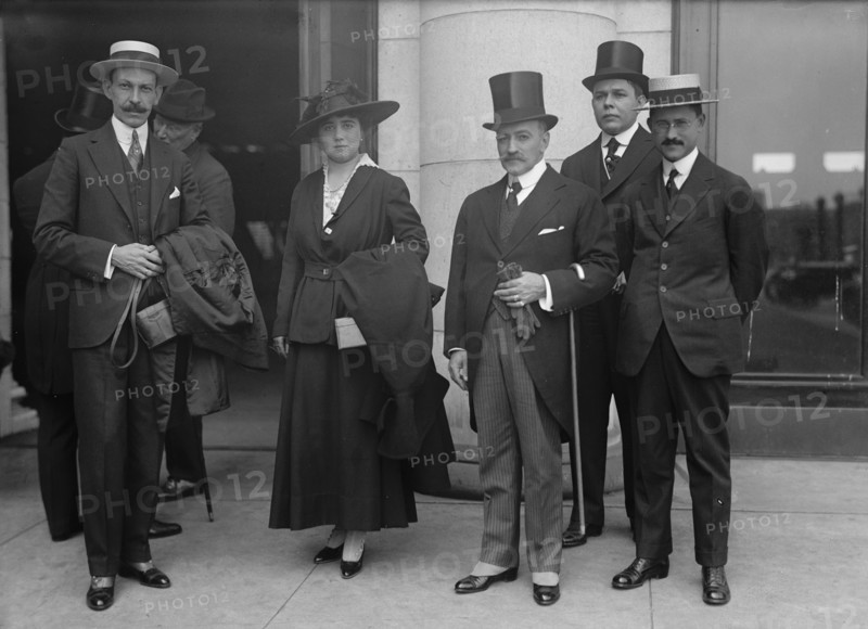 Cuban War Mission To The U.S. General Jose Martin And Wife, And Dr. Decespedes, Minister To US, 1917 Creator: Harris & Ewing.