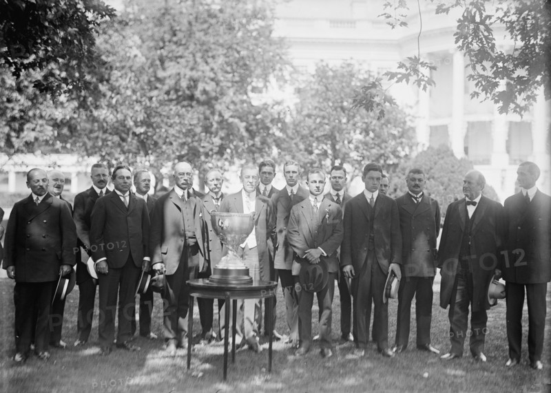 Eastern Yacht Club - President Wilson Presenting Club Cup To Owner of Yacht 'Ellen' Who Won..., 1913 Creator: Harris & Ewing.