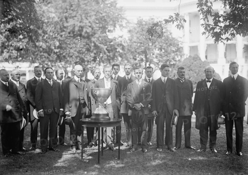 Eastern Yacht Club - President Wilson Presenting Club Cup To Owner of Yacht 'Ellen' Who Won..., 1913 Creator: Harris & Ewing.