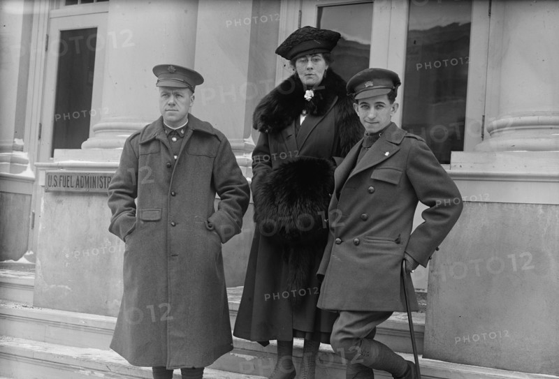 Fuel Administration - U.S. Private Scott, Mrs. Peat And Private Peat, Speakers For Fuel Adm., 1918. Creator: Harris & Ewing.