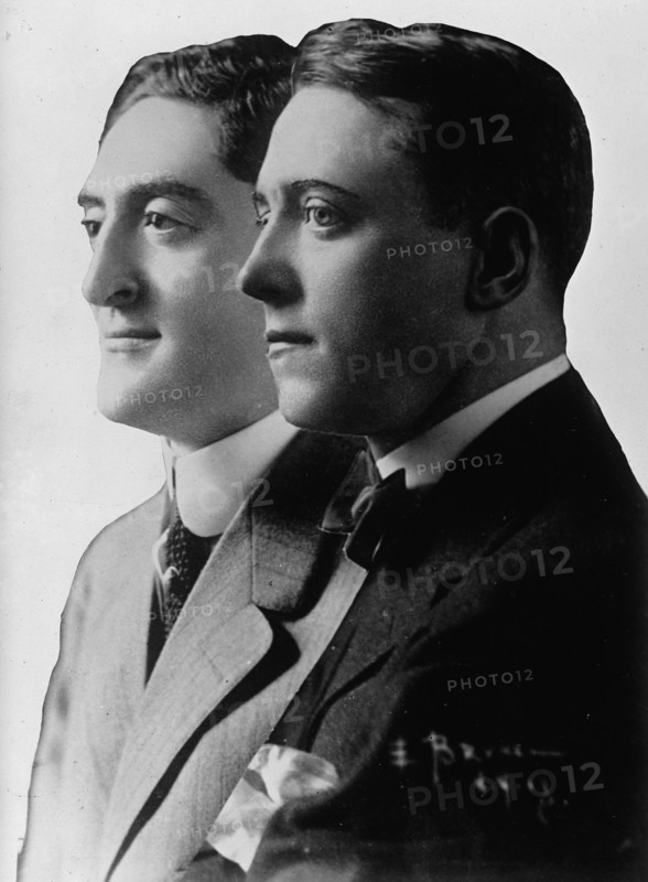 Sam H. Harris, Left, with George M. Cohan, 1917. Creator: Unknown.