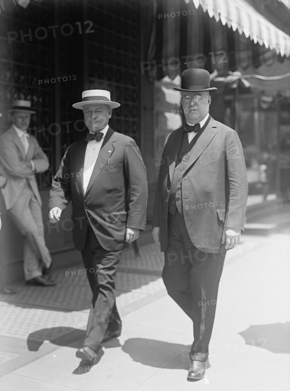 Ben Johnson, right, with Edward J. Walsh, 1916. Creator: Harris & Ewing.