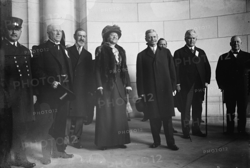 Vice President Thomas Riley Marshall - Arrival For Inauguration...1913. Creator: Harris & Ewing.