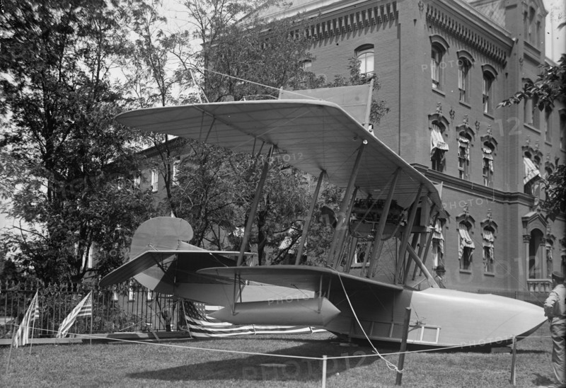 National Aero Coast Patrol Commn. - Curtiss Hydroaeroplane or Flying Boat Exhibited..., 1917. Creator: Harris & Ewing.