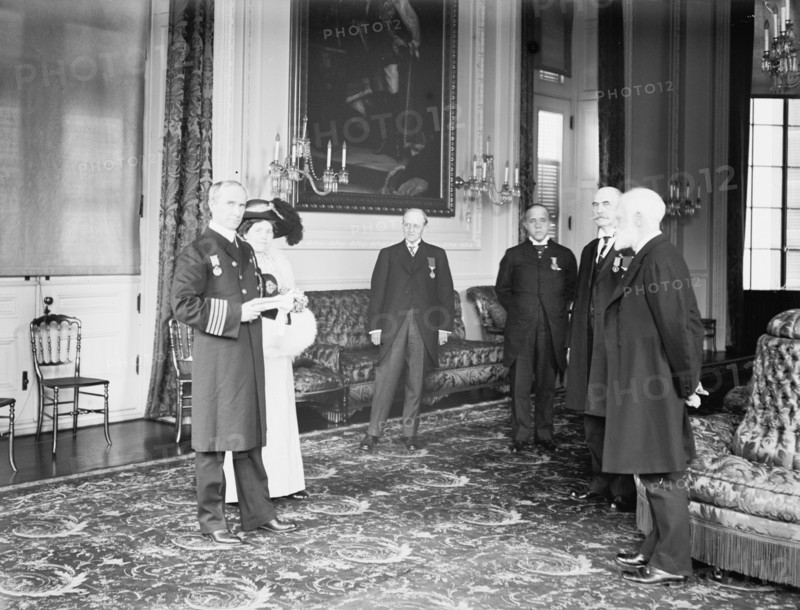 Capt. Arthur H. Rostron of Cunard Liner 'Carpathia'; James Bryce ..., 1913. Creator: Harris & Ewing.
