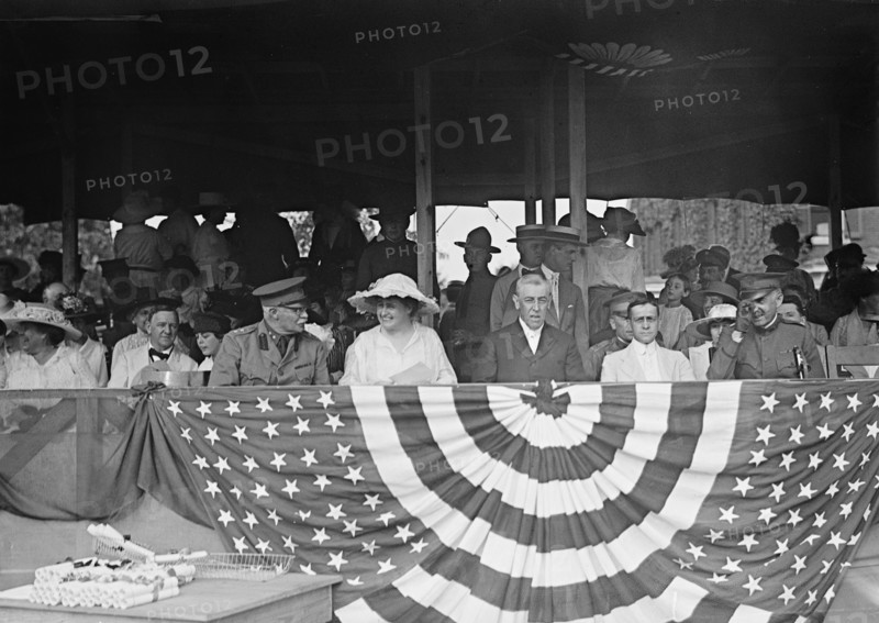 Woodrow Wilson On Reviewing Stand, 1917 or 1918. Creator: Unknown.