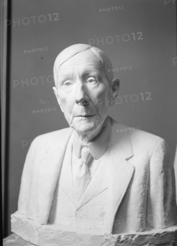 Rockefeller, J.D., Mr., portrait bust, 1918 Aug. 2. Creator: Arnold Genthe.