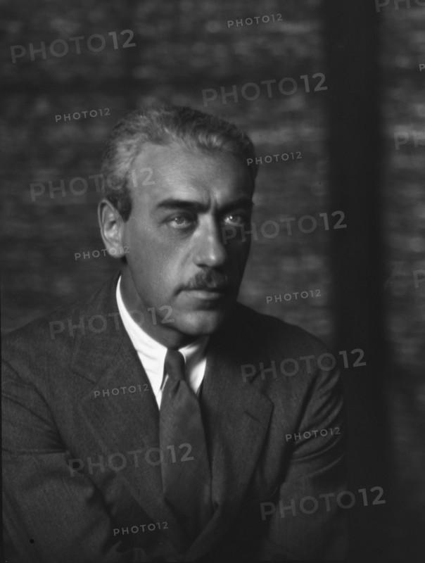 Stiller, Mauritz, Mr., portrait photograph, 1927 Creator: Arnold Genthe.
