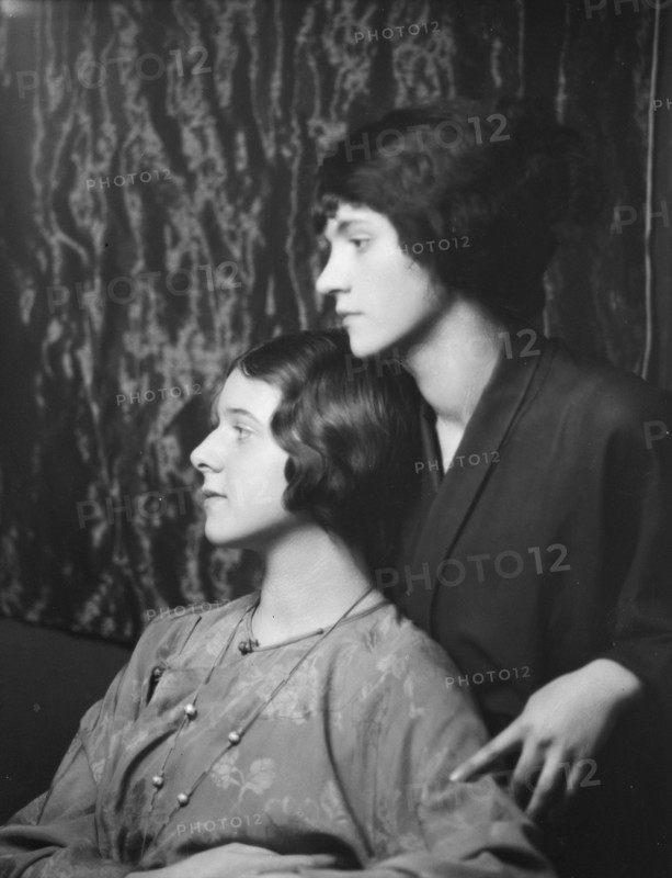 Gazarian, Olga, Miss, and unidentified woman, portrait photograph, 1932 Creator: Arnold Genthe.