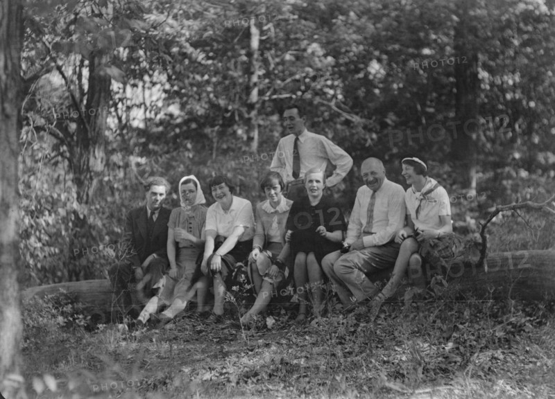 Rothbart, Albert, Mr., group, in the woods, between 1920 and 1935. Creator: Arnold Genthe.