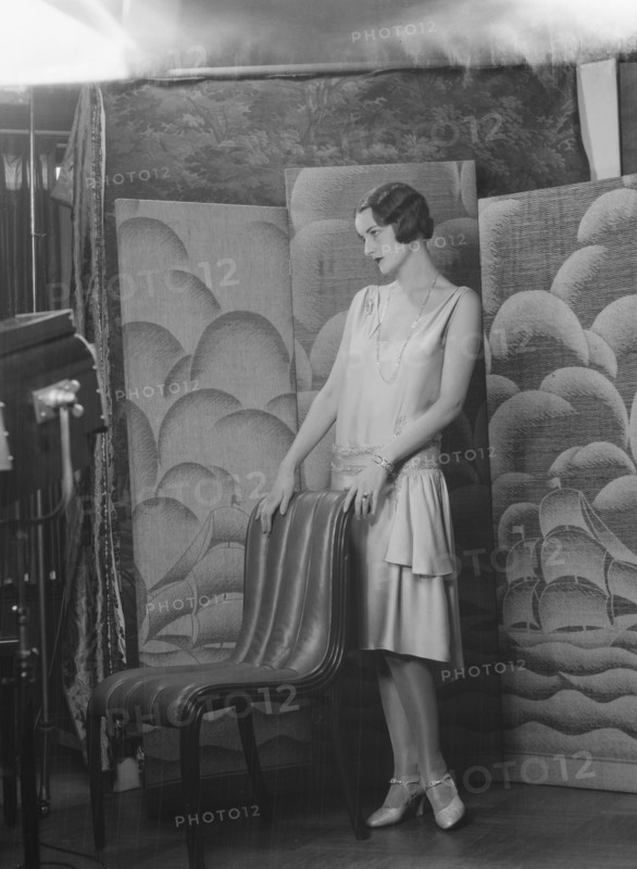 Vogue fashion photographs with model Gurta Andre, 1928 Apr. 25. Creator: Arnold Genthe.