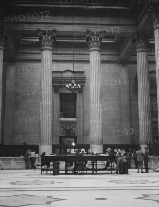 Marble hall of the Custom House, New Orleans, between 1920 and 1926. Creator: Arnold Genthe.