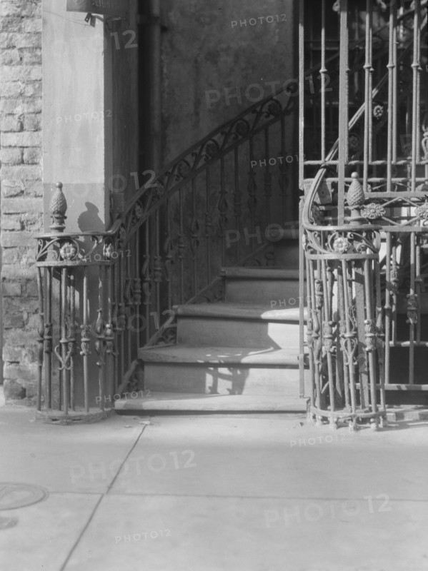 Victor David House (Le Petit Salon) entrance stairway, 620 St. Peter Street, New Orleans, c1920-1926 Creator: Arnold Genthe.