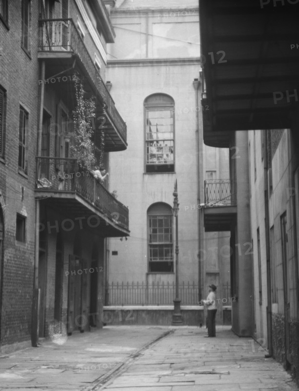 Cathedral Alley, New Orleans, between 1920 and 1926. Creator: Arnold Genthe.
