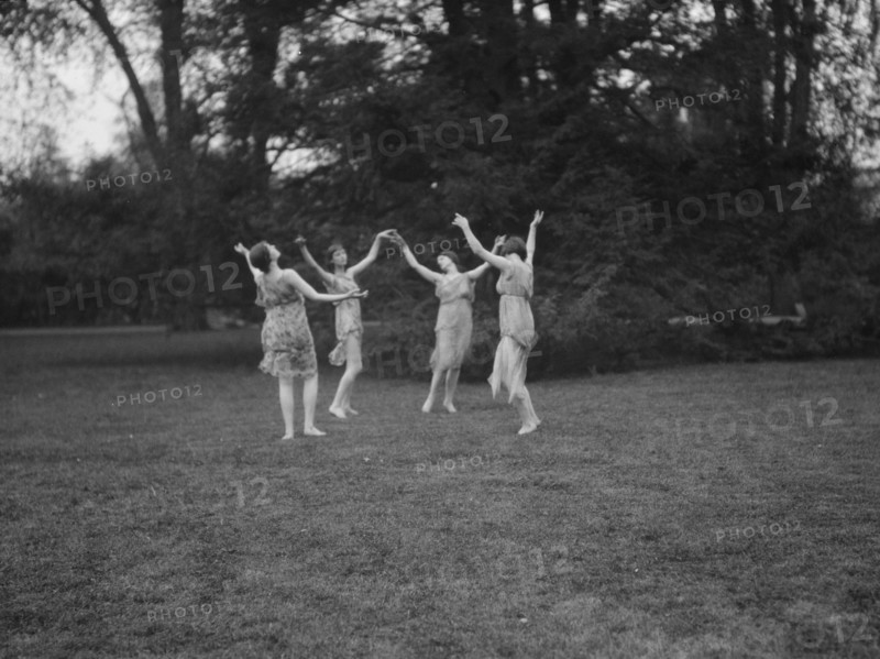 Elizabeth Duncan dancers and children, 1920. Creator: Arnold Genthe.
