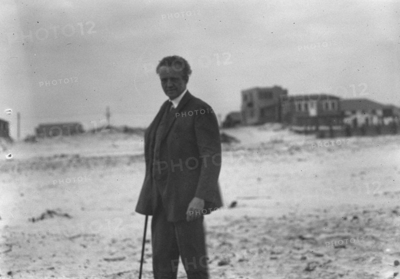 Arnold Genthe in Long Beach, New York, between 1911 and 1942. Creator: Arnold Genthe.