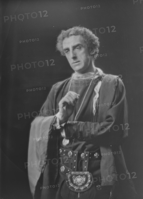 Walter Hampden, in costume, 1919 June 3. Creator: Arnold Genthe.
