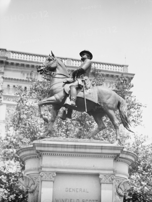 Winfield Scott Hancock - Equestrian statues in Washington, D.C., between 1911 and 1942. Creator: Arnold Genthe.
