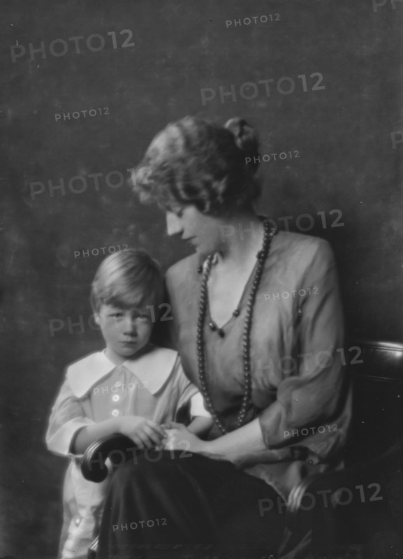 Mrs. Adrian Iselin 2nd and son, portrait photograph, 1918 Jan. 30. Creator: Arnold Genthe.